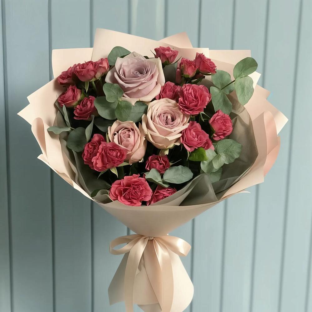Букет цветов из: Гвоздики и Розы в Назарьево