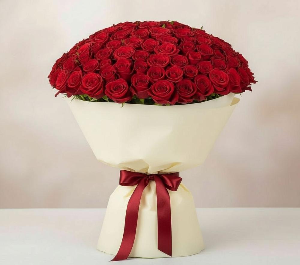 Букет 101 Красная роза Милано в Назарьево