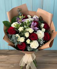 Букет цветов из:  Розы и Альстромерии в Назарьево