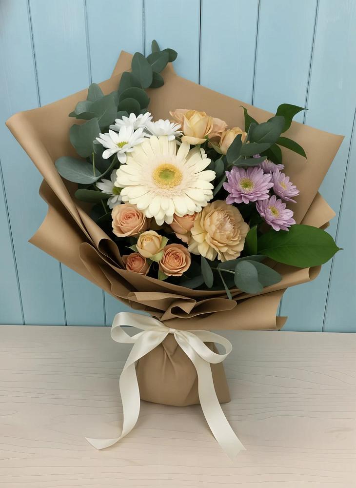 Букет цветов из: Герберы и Хризантемы в Назарьево