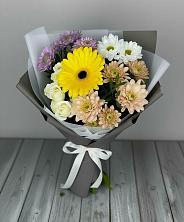 Букет цветов из:  Розы, Герберы и Хризантемы в Назарьево