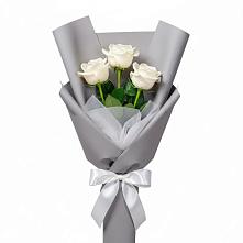 Букет 3 белые розы #REPLACE_PRED# Назарьево