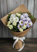 Букет цветов из:  Хризантемы и Розы в Назарьево