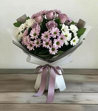 Букет цветов из:  Хризантемы и Розы в Назарьево