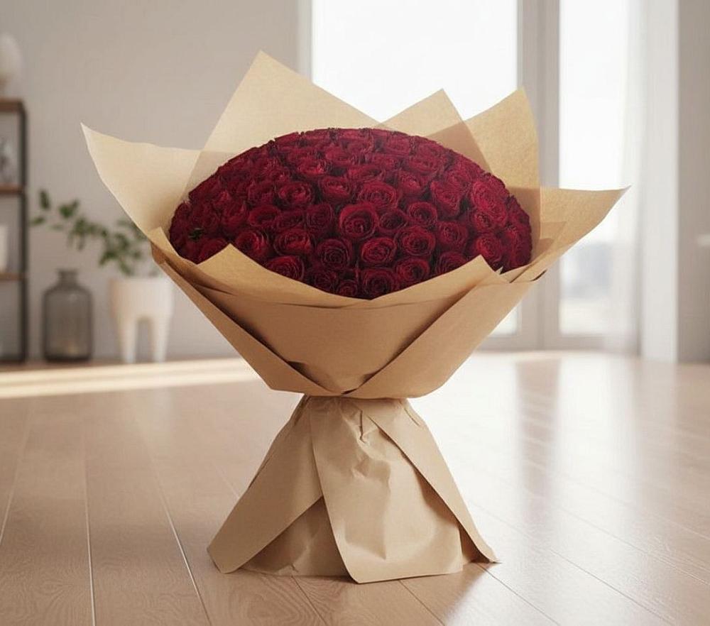 Букет 101 Красная роза в Назарьево