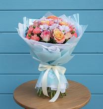 Букет цветов из:  Хризантемы и Розы в Назарьево