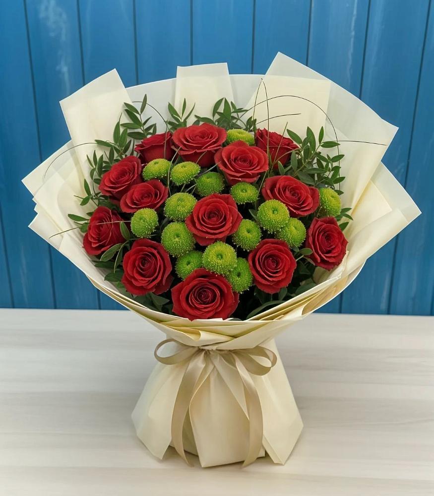 Букет цветов из: Розы и Хризантемы в Назарьево