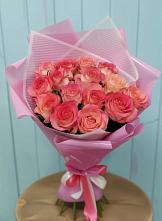 Букет 15 Розовых роз Равель в Назарьево