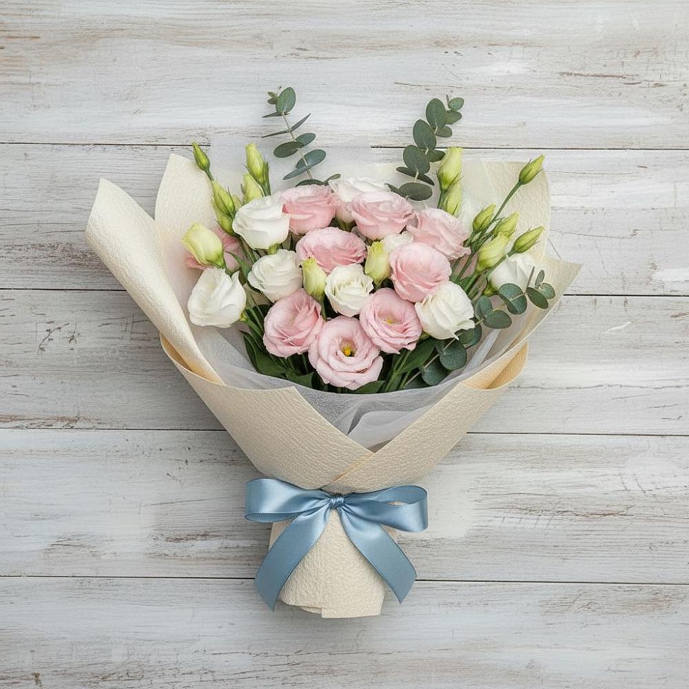 Букет цветов из: Лизиантусы в Назарьево